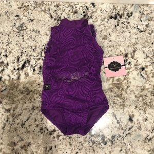NEW Kandi Kouture purple leotard child small 4-6